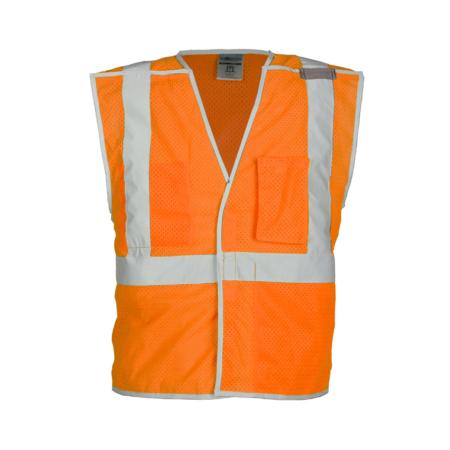 ML Kishigo Premium Brilliant Series Class 2 Breakaway Vest XLarge (Orange) - 1506BX