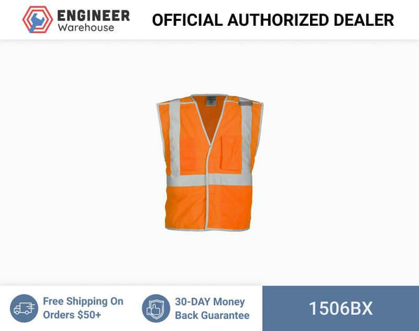 ML Kishigo Premium Brilliant Series Class 2 Breakaway Vest XLarge (Orange) - 1506BX