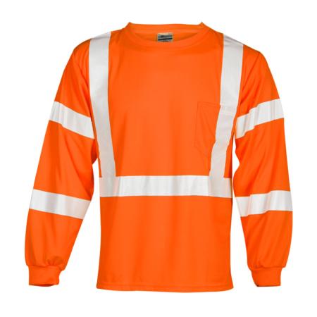 ML Kishigo Class 2 & Class 3 T-Shirts Long Sleeve Class 3 T-Shirt - Economy - 2XLarge - Orange - 91462