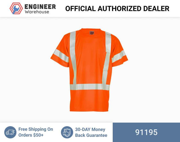 ML Kishigo Class 2 & Class 3 T-Shirts Short Sleeve Class 3 T-Shirt - 5XLarge - Orange - 91195