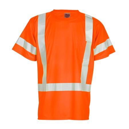 ML Kishigo Class 2 & Class 3 T-Shirts Short Sleeve Class 3 T-Shirt - XLarge - Orange - 9119X