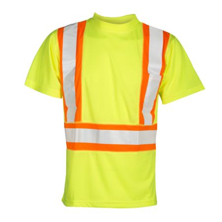 ML Kishigo Class 2 T-Shirts Flat Stitch Panels Class 2 T-Shirt - Large - Lime - 9120L