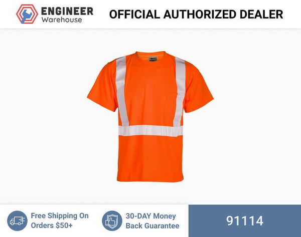 ML Kishigo Class 2 T-Shirts Short Sleeve Class 2 T-Shirt - Economy - 4XLarge - Orange - 91114