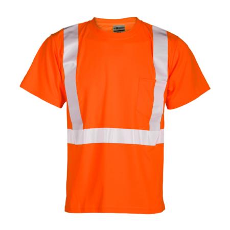 ML Kishigo Class 2 T-Shirts Short Sleeve Class 2 T-Shirt - Economy - Large - Orange - 9111L