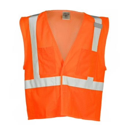 ML Kishigo Class 2 4-Pocket Hook & Loop Mesh Vest 3XLarge (Orange) - 10843