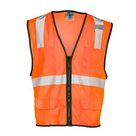 ML Kishigo Class 2 Vests 6 Pocket Mesh Vest - Economy - Large-XLarge - Orange - 1192L