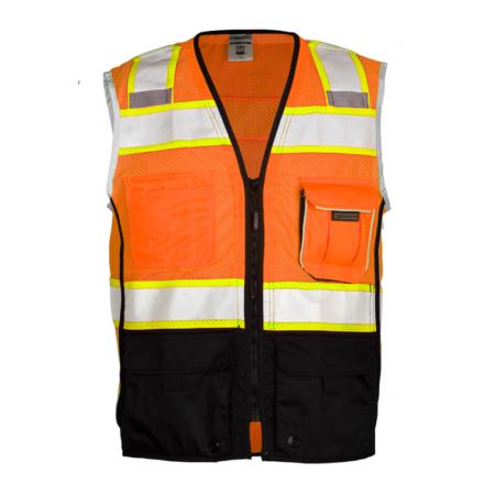 ML Kishigo Premium Black Series Class 2 Black Bottom Vest 2XLarge (Orange) - 15162