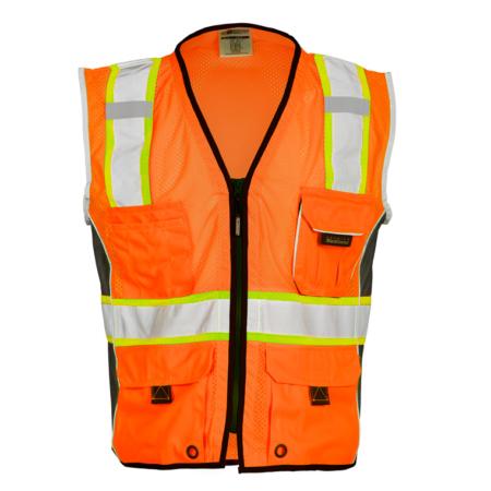 ML Kishigo Premium Black Series Class 2 Heavy-Duty Vest 2XLarge (Orange) - 15142