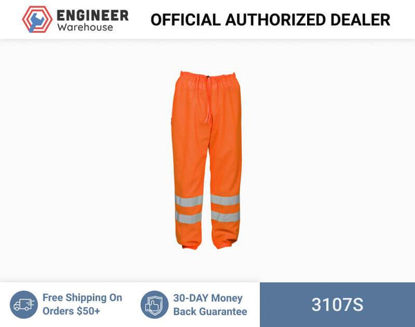 ML Kishigo Class E Pants Mesh Pants - Ultra-Cool - Economy - Small-Medium - Orange - 3107s