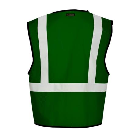 ML Kishigo Enhanced Visibility Vests Enhanced Visibility Single Pocket Mesh Vest - Economy - Small-Medium - Green - B123S