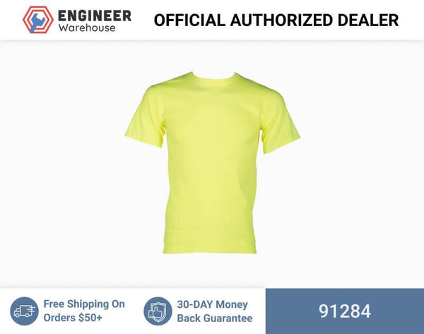 ML Kishigo Non-ANSI T-Shirts 100% Cotton T-Shirt - Short Sleeve - 4XLarge - Lime - 91284