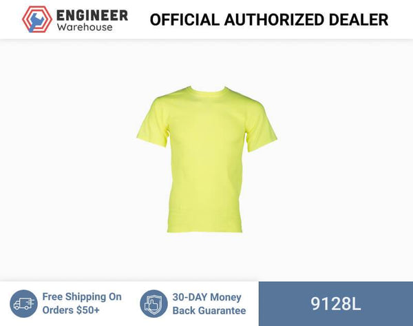 ML Kishigo Non-ANSI T-Shirts 100% Cotton T-Shirt - Short Sleeve - Large - Lime - 9128L