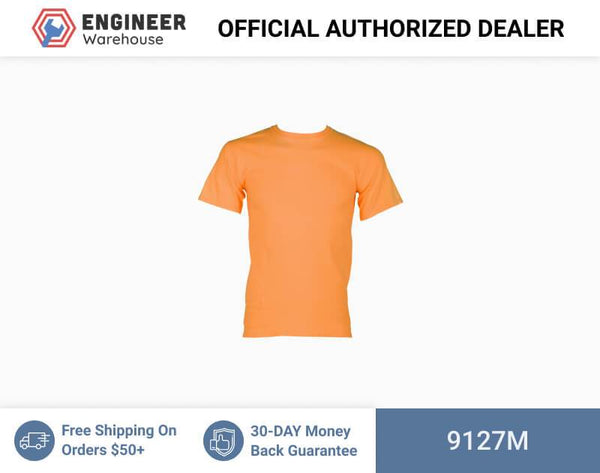 ML Kishigo Non-ANSI T-Shirts 100% Cotton T-Shirt - Short Sleeve - Medium - Orange w/ pocket - 9127M