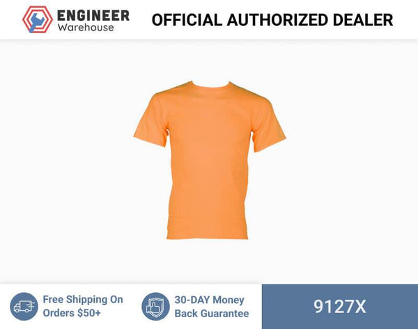 ML Kishigo Non-ANSI T-Shirts 100% Cotton T-Shirt - Short Sleeve - XLarge - Orange w/ pocket - 9127X