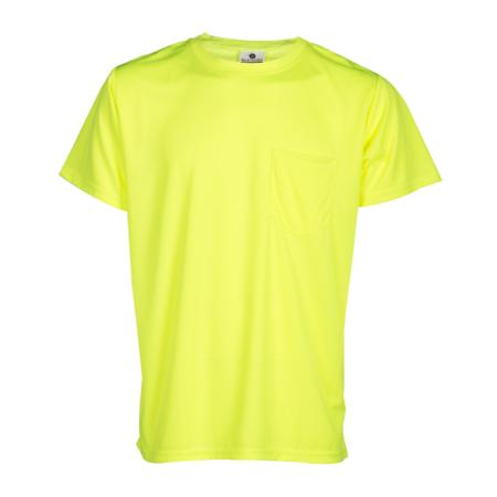 ML Kishigo Non-ANSI T-Shirts Microfiber Short Sleeve T-Shirt - Economy - XLarge - Lime - 9124X