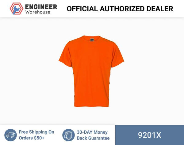 ML Kishigo Non-ANSI T-Shirts Premium Black Series High Vis T-Shirt - XLarge - Orange - 9201X