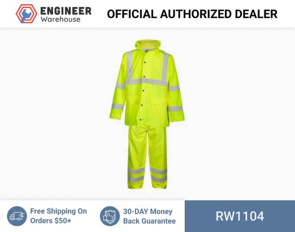 ML Kishigo Rainwear Rainwear Set - Economy - 4XLarge-5XLarge - Lime Jacket/Pant - RW1104