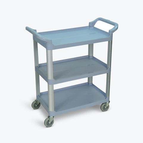 Luxor 3-Shelf Serving Cart 33.5"W x 16.75"D x 36.75"H (Gray) - SC12-G