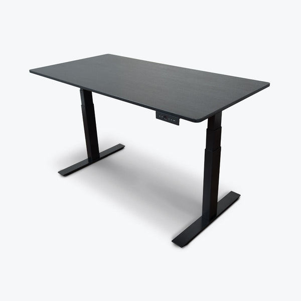 Luxor 60" 3-Stage Dual-Motor Electric Stand-Up Desk 59"W x 29.5"D x 26" to 51.6"H (Black Oak) - STANDE-60-BK/BO