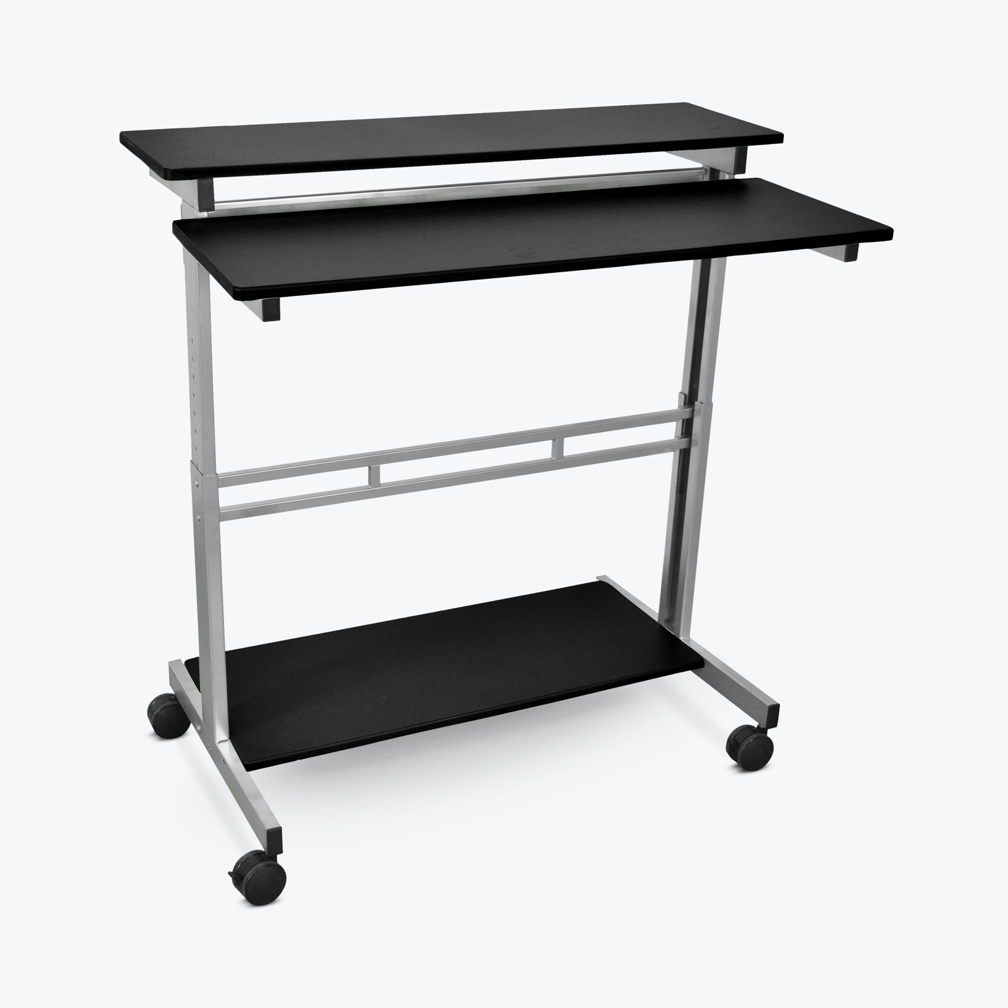 Luxor 40" Adjustable Stand-Up Desk (Silver/Black) - STANDUP-40-B