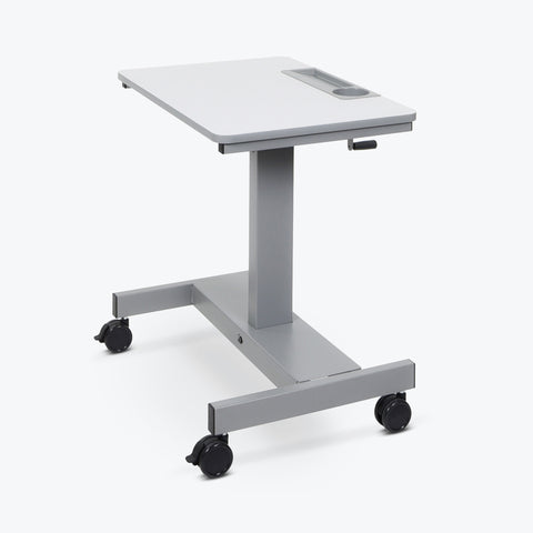 Luxor Sit Stand Desk with Crank Handle (Gray) - STUDENT-C
