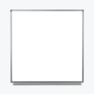 Luxor Wall-Mountable Magnetic Whiteboard 48" x 48" (White/Silver) - WB4848W