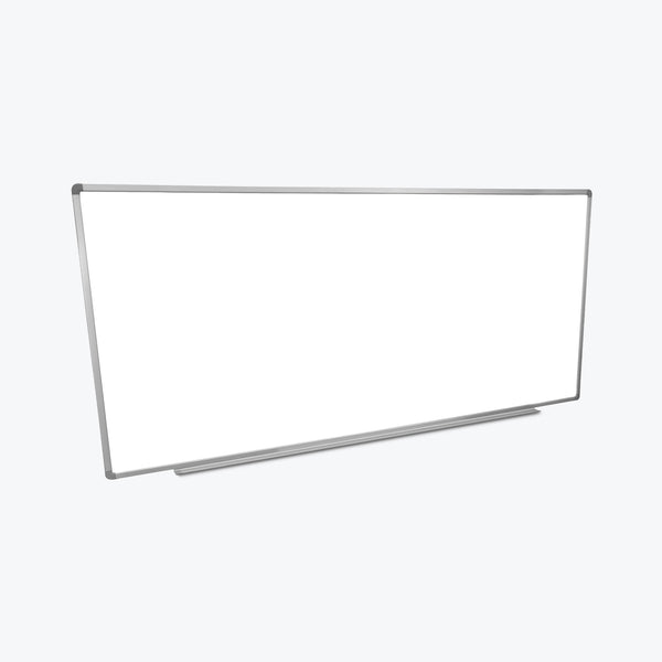 Luxor Wall-Mountable Whiteboard 96" x 40" (White/Silver) - WB9640W